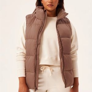 Everyone Puffer Vest Girlfriend Collective - Coffee, 3